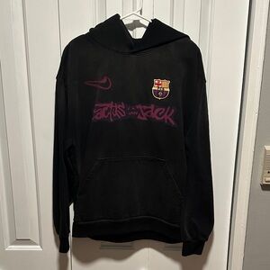 (BRAND NEW) Cactus Jack x Nike x FC Barcelona Spray Logo Hoodie Size Large